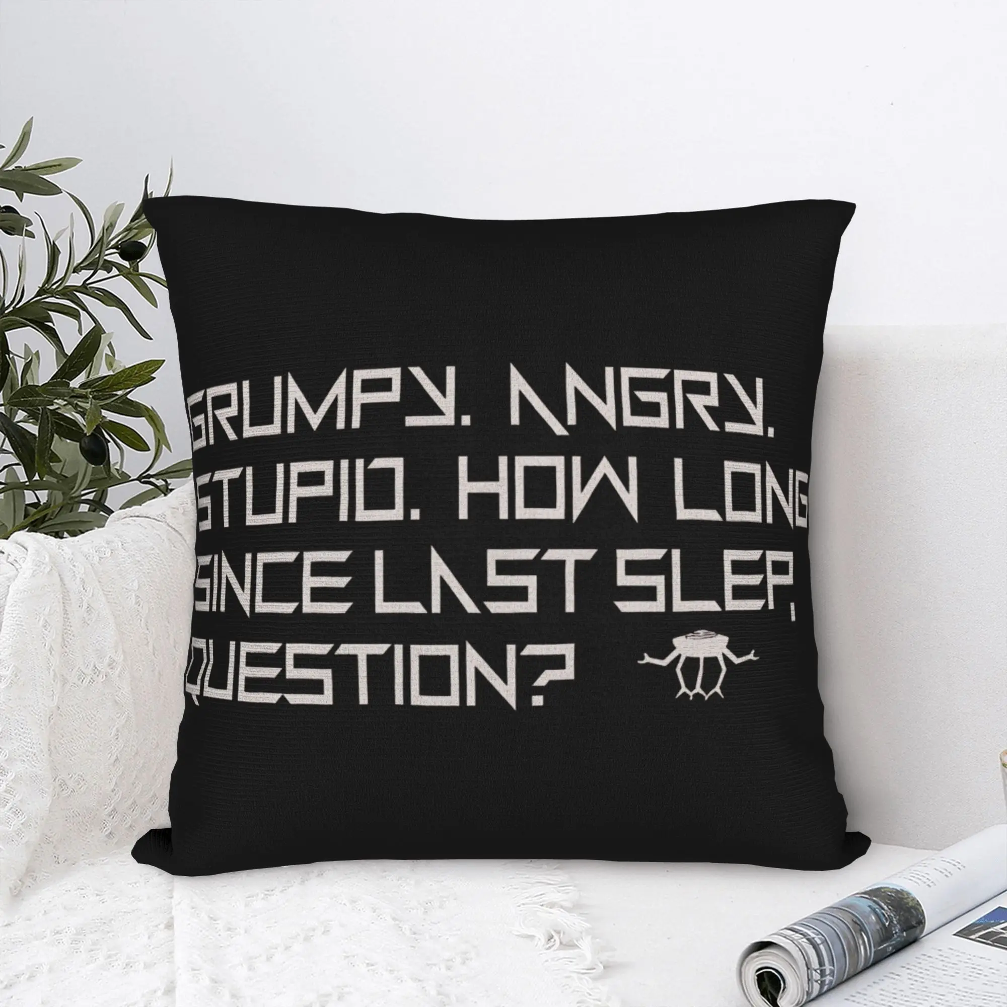 Project Hail Mary Grumpy Angry Stupid Quote Pillowcase Polyester Cushion Cover Decoration Eridani-Rocky Pillow Case Cover Home