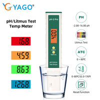 PH-2Pro Digital PH Meter PH Tester Pen Litmus Tester 0.01 PH High Accuracy Water Quality Tester with ATC PH Test Strips Function