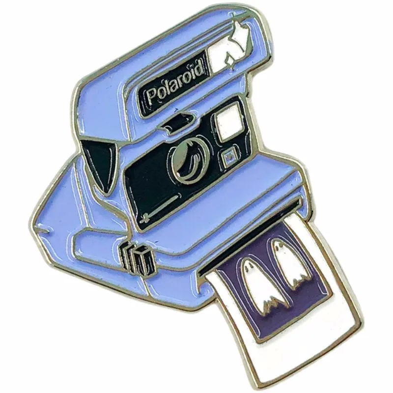 Interesting Photo Taking Polaroid Camera Enamel Pin Lapel Pin for Clothes Brooches on Backpack Briefcase Badge Jewelry Decoratio