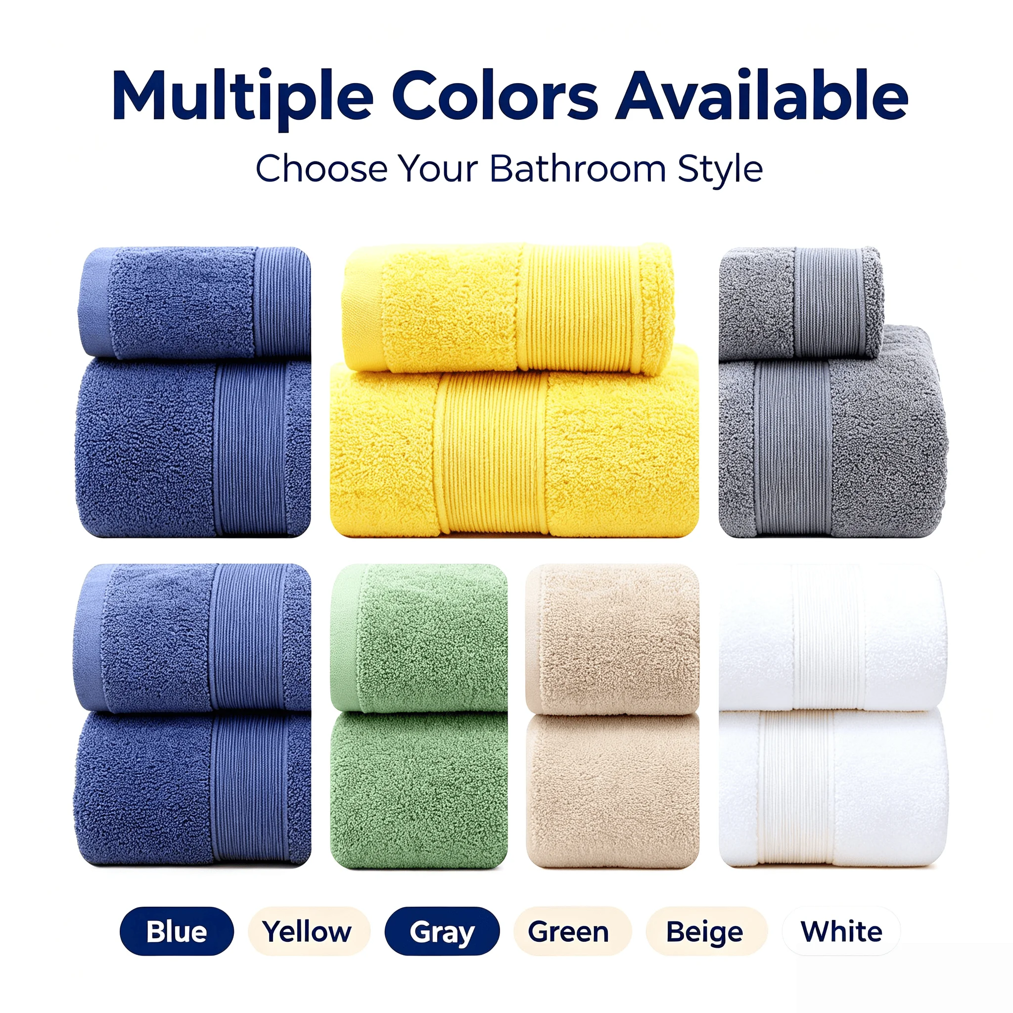 Premium 3 Pack Bath Towels 800GSM Egyptian Cotton Ultra Soft Plush Quick‑Drying Highly Absorbent Home Hotel Bath Towel