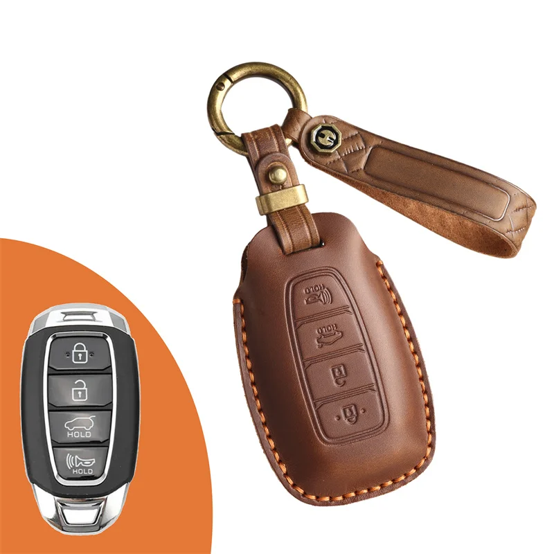 3/4/5 Buttons Car Key Case Cover Keychain for Hyundai I30 Ix35 KONA Encino Solaris Azera Grandeur Ig Accent Santa Fe Palisade