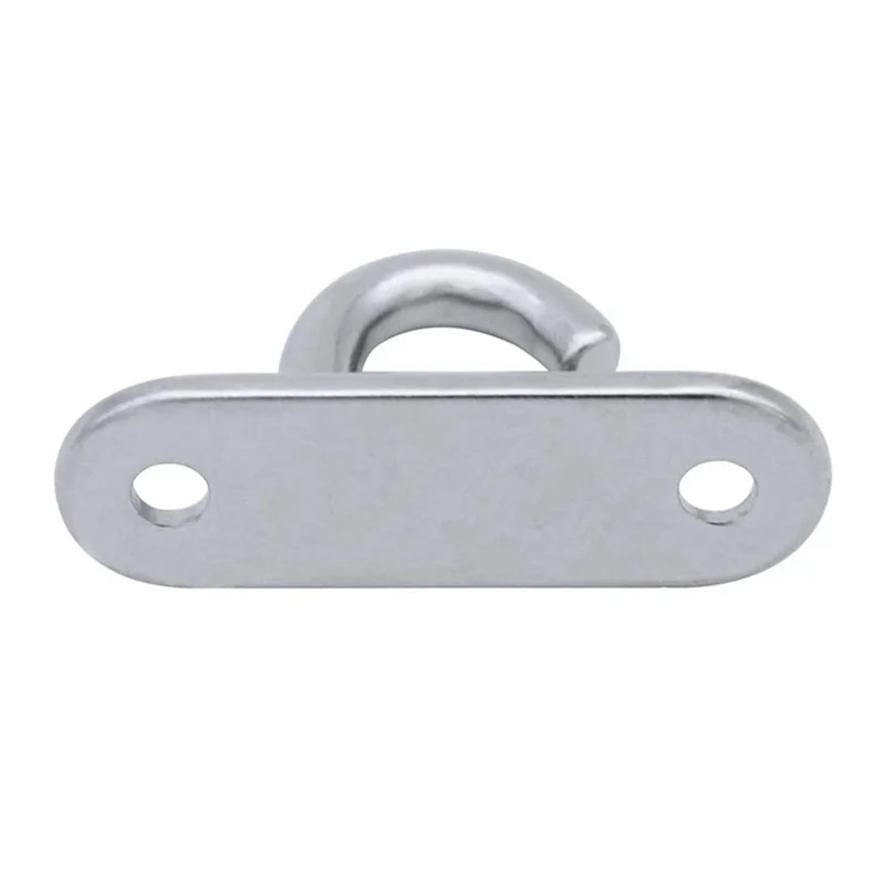 

30 Pack Stainless Steel Ceiling Hooks M5 Oval Open Hooks Pad Eye Plate Anchor Screw Wall Mount Hook For Plant Basket