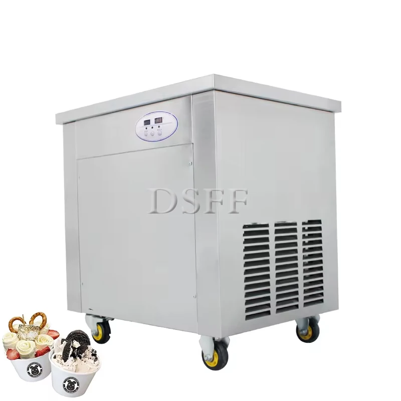 Mobile And Multifunctional Single Pot Ice Cream Roll Machine, Vertical Frozen Yogurt Roll Machine