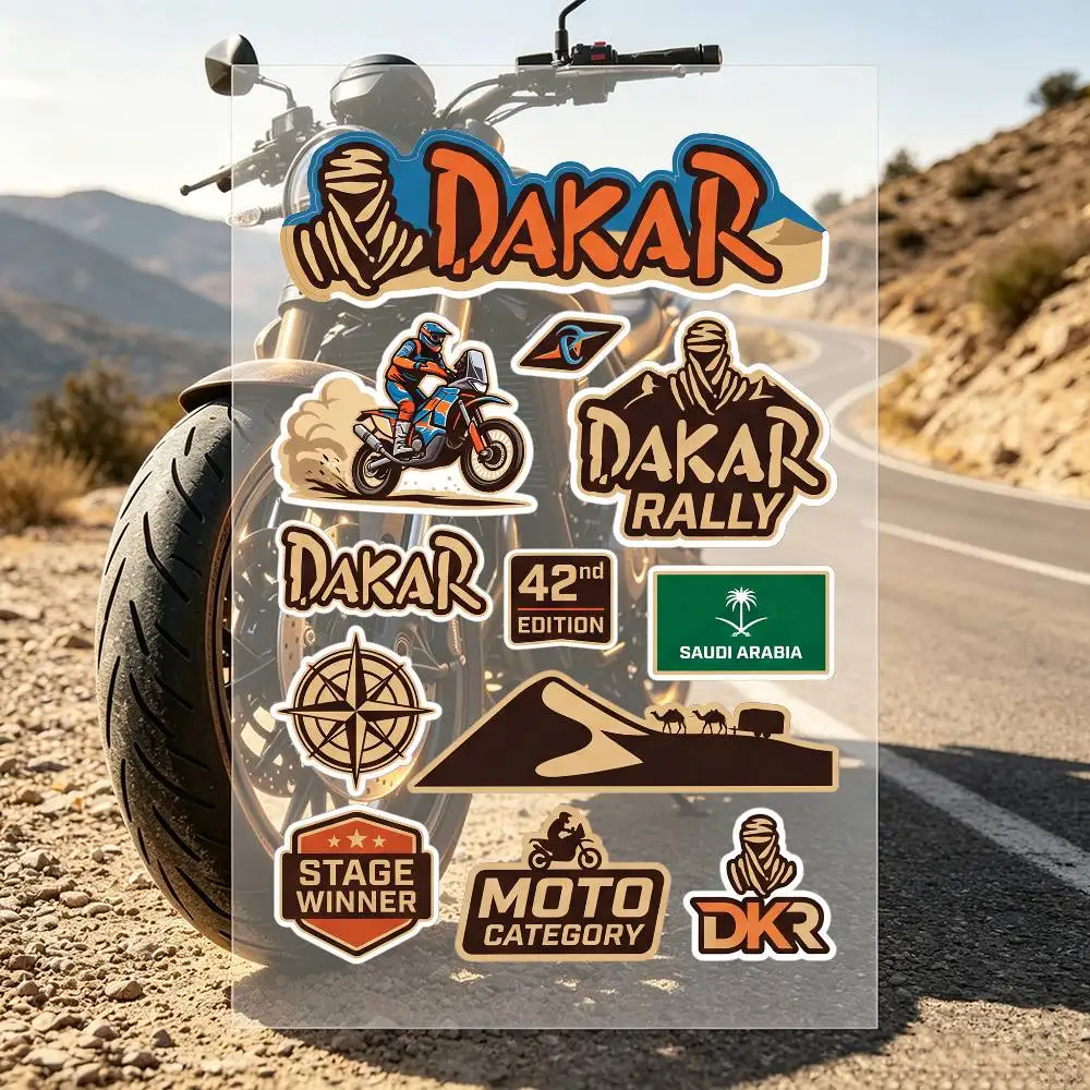 D-Dakar Desert Rally Motorcycle Stickers For Motorcycle Bodies And Helmet Reflective Stickers