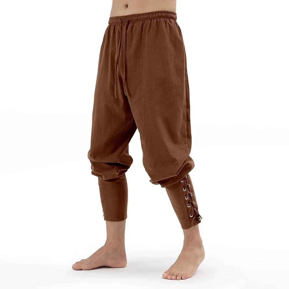 Spring Summer Medieval Viking Cotton Linen