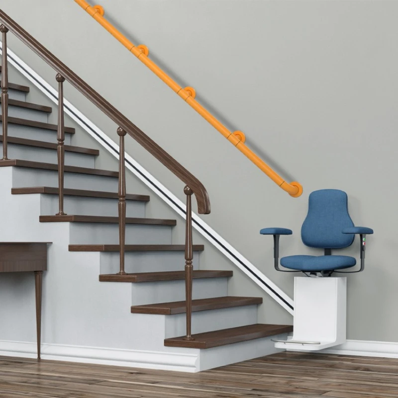 Staircase Safety Handrail, Wall Mounted Corridor Grab Bar for Elderly, Anti-Slip Support Rail for High Difference Steps