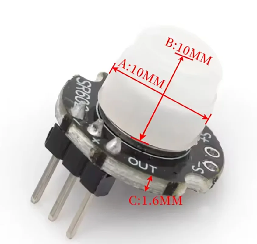 SR602 MINI Motion Sensor Detector Module Pyroelectric Infrared PIR kit sensory switch Bracket for arduino Diy With lens