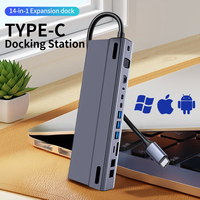 14 in 1 USB C HUB USB 3.0 Gigabit Ethernet Port SD/TF Card Reader 4K HDMI VGA USB Adapter HUB Docking Station Laptop Accessories