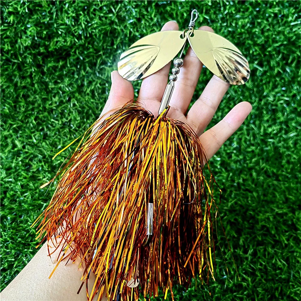 Swolfy 1pc 22cm 45g Spinner Köder Buzz Köder Top water Metall löffel Angeln Köder Kopf Bass künstliche Spinner Löffel Köder – Detail 3