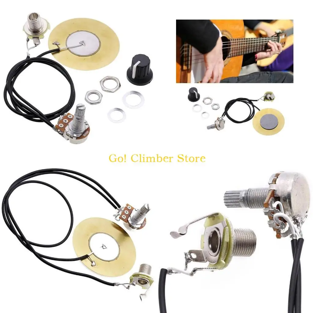 Q84C 50mm Acoustic Folk Guitar Pickups Acoustic Guitar Ukulele Passive Magnetic Soundhole Pickup Transducer Easy to Use