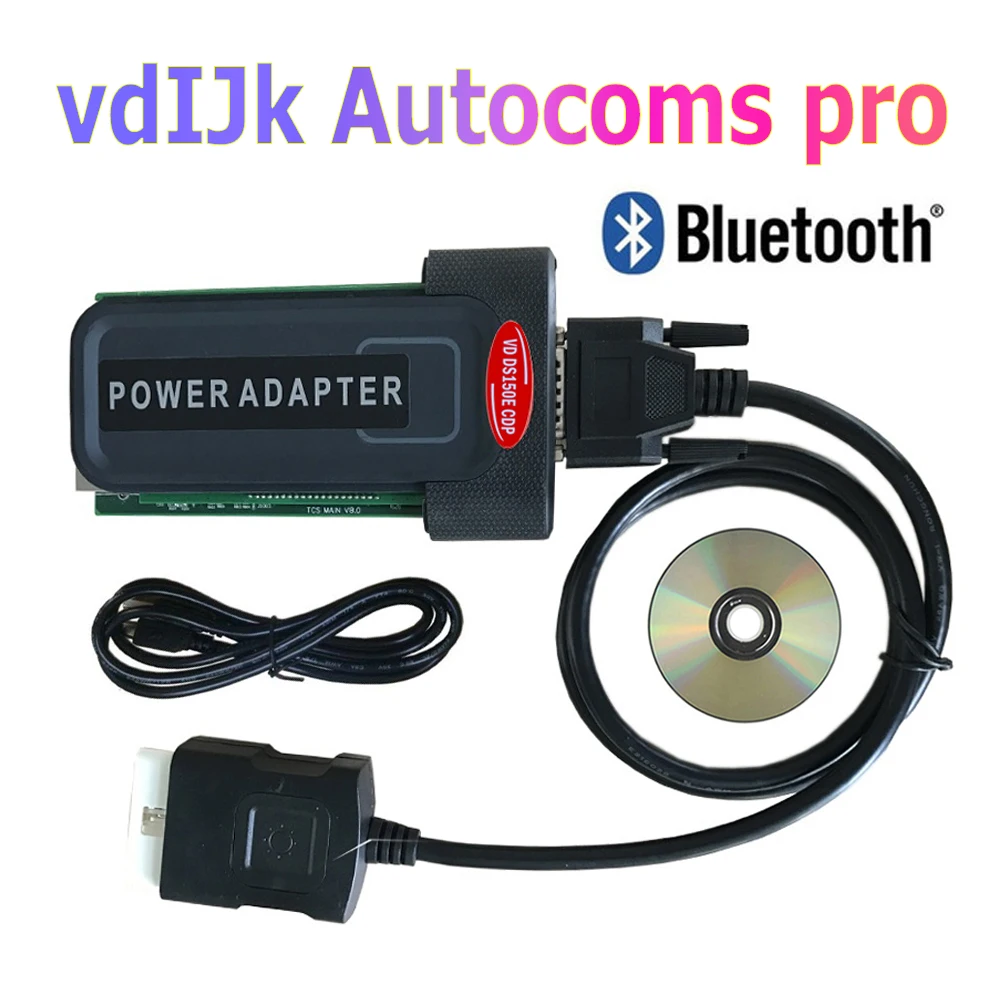 Black vdIJk Autocoms Pro with Bluetooth USB for Tnesf Delphis Orpdc Car Truck OBD2 Scanner VD DS150E Cdp Diagnostic Tools