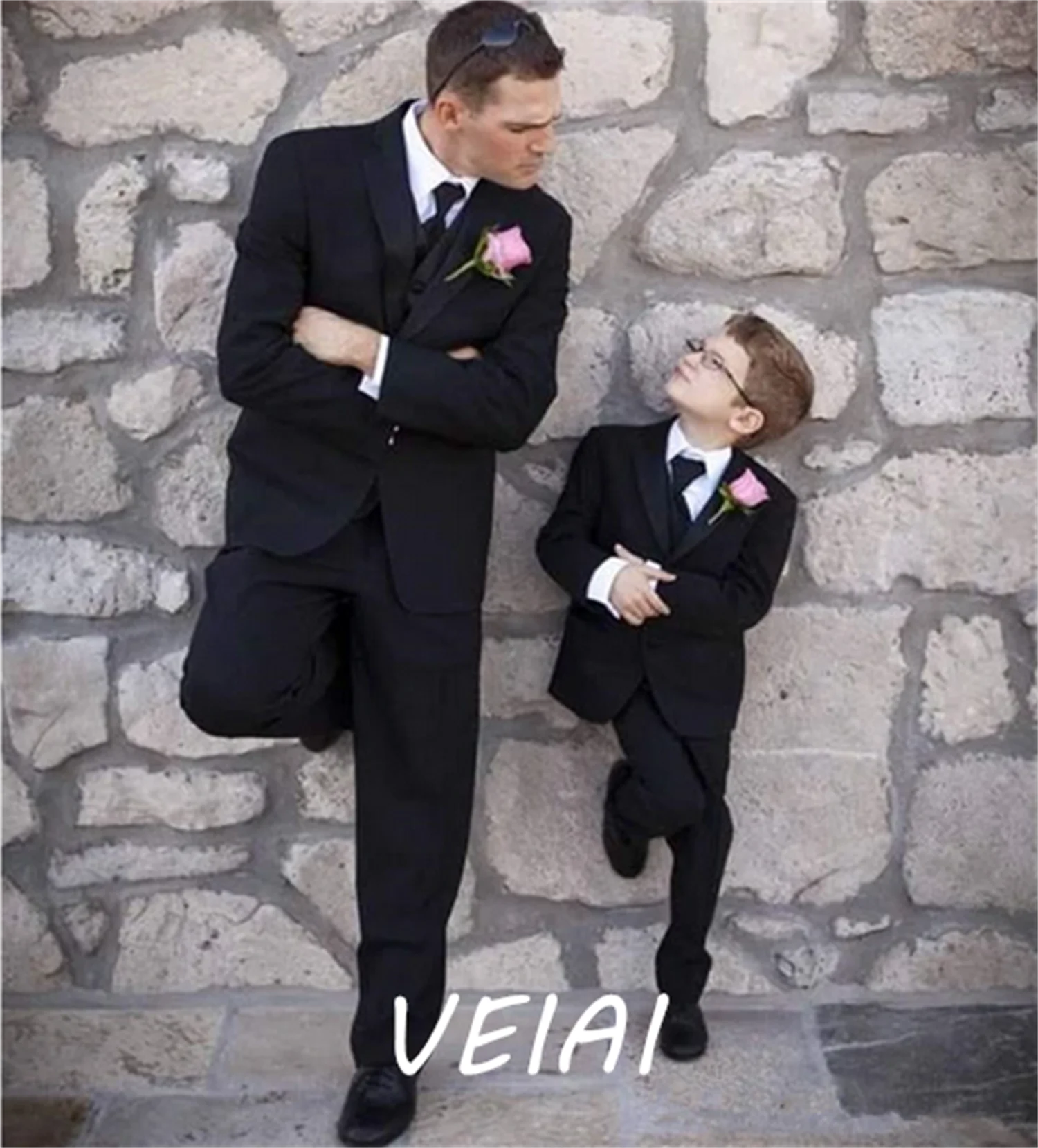 

CustomizedClassic Boys Suits for Wedding Black Boys Formal Suit Costumes for a Boy Kids Children's Blazer Clothes 2021 (Jacket+P