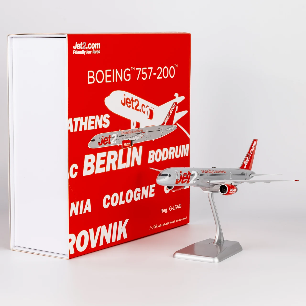 

42054 Alloy Collectible Plane Gift NG Model 1:200 Jet2.com Boeing B757-200 Diecast Aircraft Jet Model G-LSAG With Stand