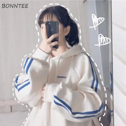 Hoodies Women Ins Spring Autumn Letter Simple Classic Kawaii Lovely Ladies Hoodie Hooded All-match Daily Soft Womens Clothing