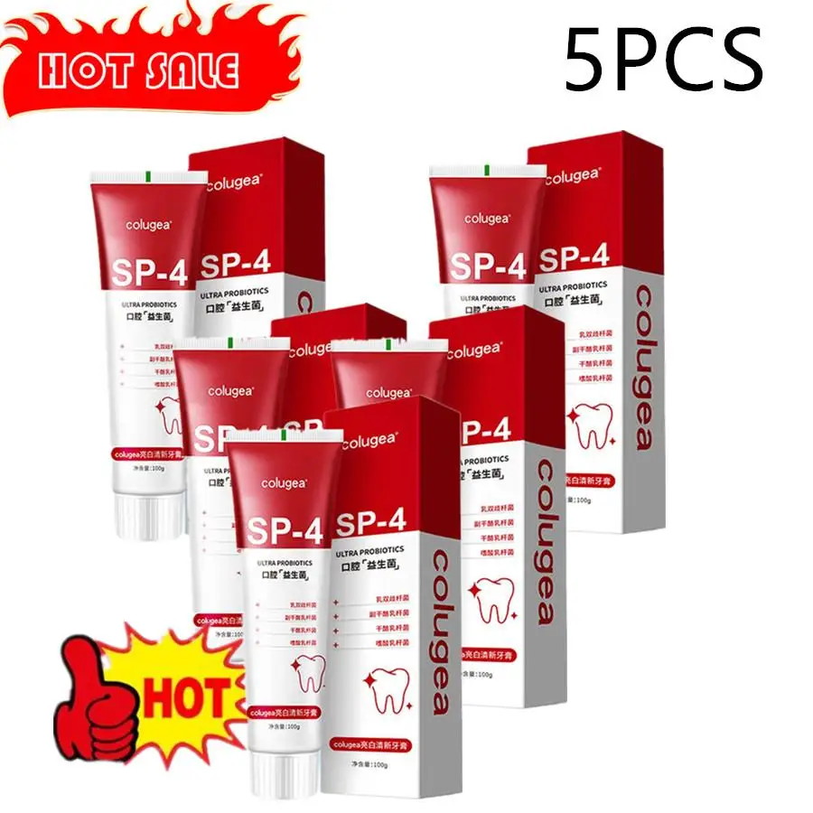 

5X SP-4 Probiotic Whitening Shark Toothpaste Teeth Whitening Toothpaste Oral Care Toothpaste Fresh Breath Prevents Plaqu