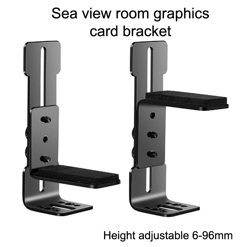 Computer Graphics Card Holder Chassis Fan Support Fixed Metal Bracket 6-96mm Adjustable GPU Holder Graphics Card Stand Support