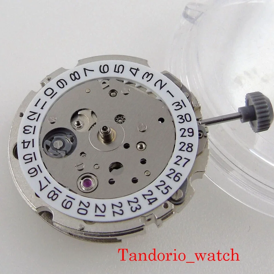 21 Jewels Japan Genuine Miyota 8215 Automatic Mechanical Watch Movement Black White Date Window High Accuracy Watch Parts