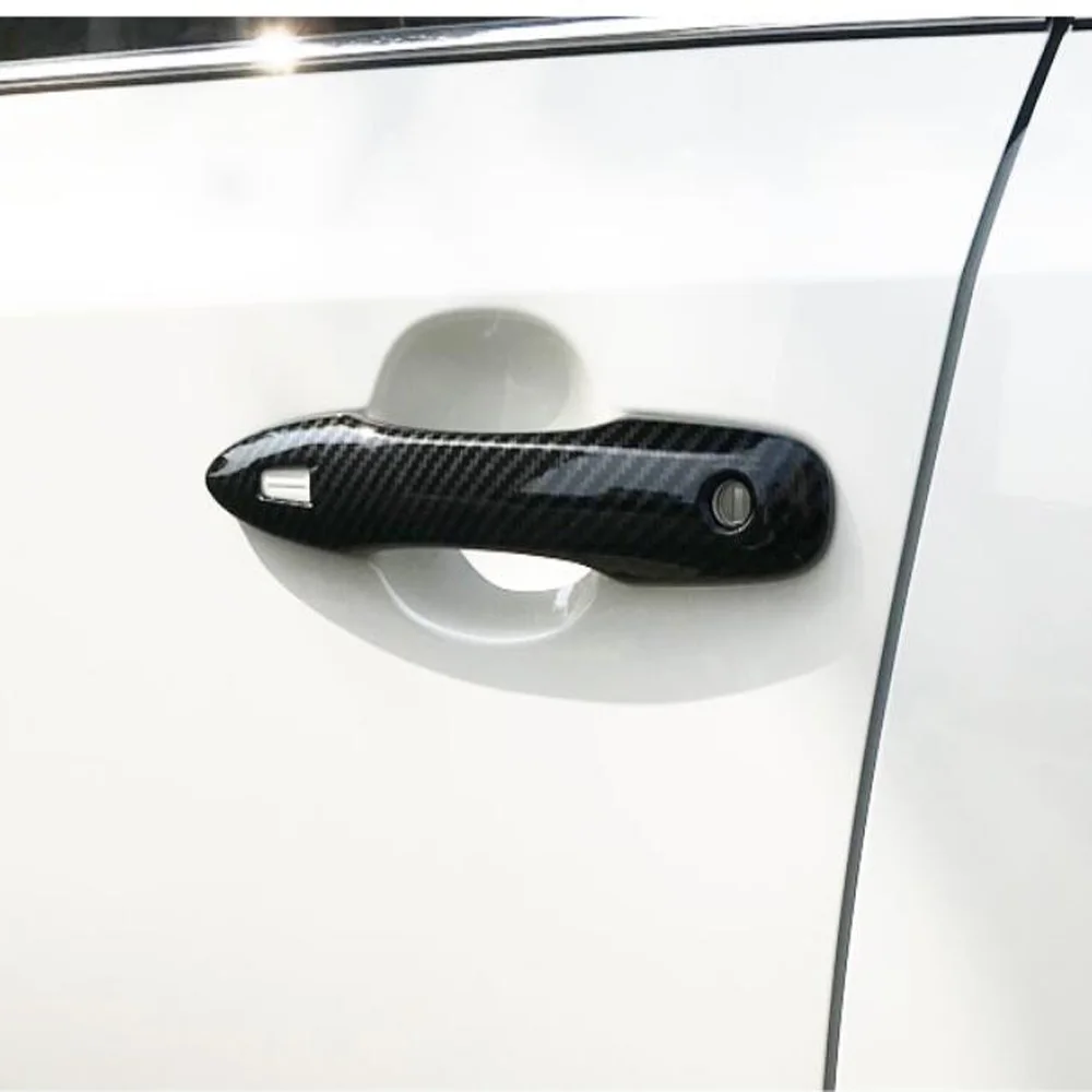 Accessories For Toyota Voxy 90 2021 2022 Carbon Fibre Car Side Door Handle Cover Door Handle Protector Trim Exterior Sticker