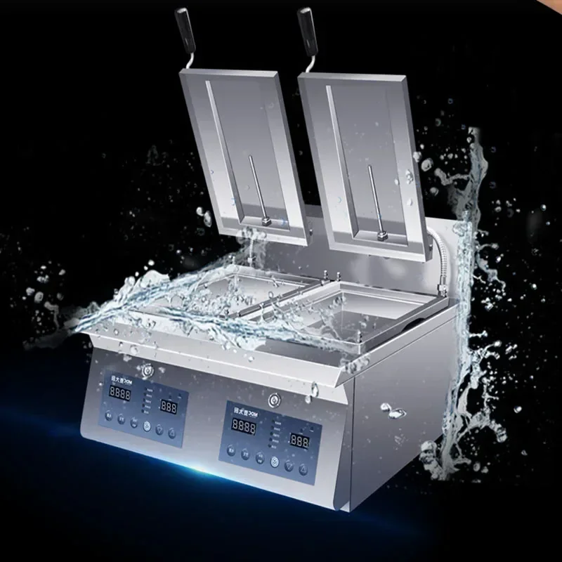 

To 110V 220V Commercial Electric Hot Water Frying Pan Square Desktop Pancake Pan Stall Fried Dumplings Stove