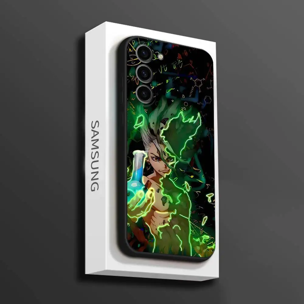 Funda de teléfono Senku l-Ishigami DR S-Stone para Samsung Galaxy A 73,72,51,53,52,71,22,5G,Note,J7,8,9 funda negra suave