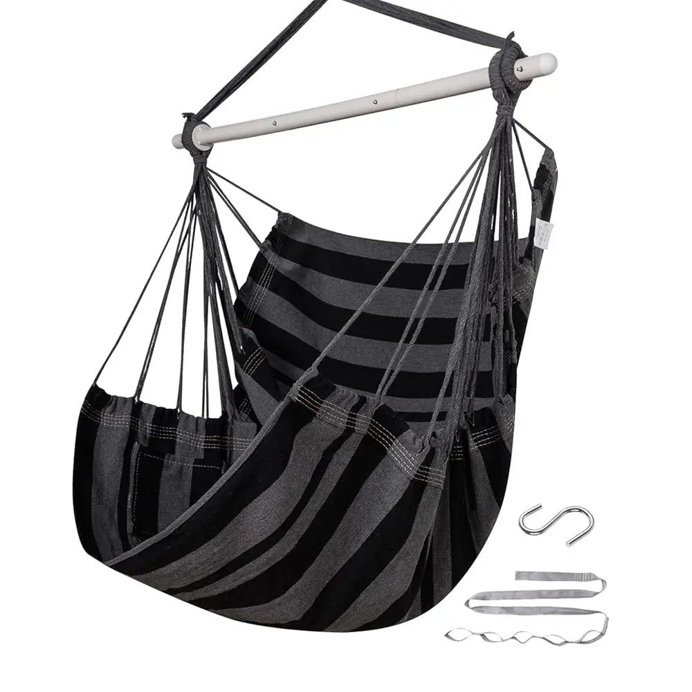 

Качели Hammo Chair (500 фунтов макс.) - Подвесные качели Hammo Chair Веревочные качели в помещении для спальни, улицы, патио, спальни, крыльца, De -