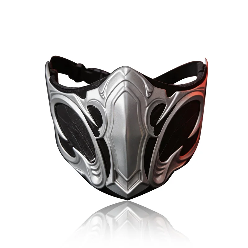 Game Movie Mortal Kombat 2 Sub Zero Cosplay Mask Half Face Helmet Halloween Costume Party Accessory Role Play Carnival Prop