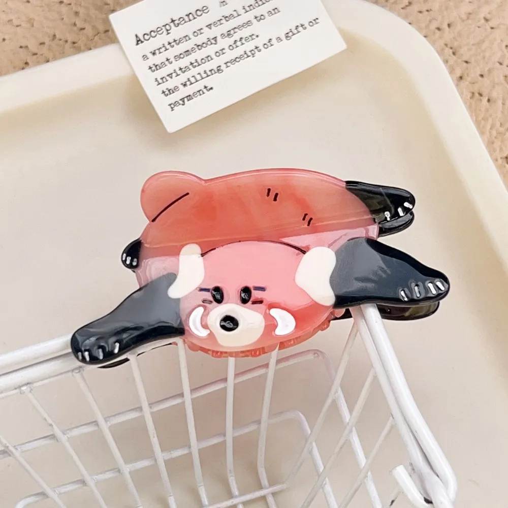 

Lovely Korean Style Cartoon Animal Hair Claw Sweet Creative Cute Cat Crab Clip Little Raccoon Kawaii Small Shark Clip Headdress