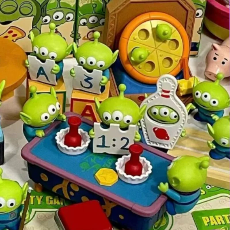 Pop Mart Disney Pixar Alien Party Games Series Scene Sets Mystery Box 1pc/8pcs Popmart Blind Box Decoration Cute Ornament Toy