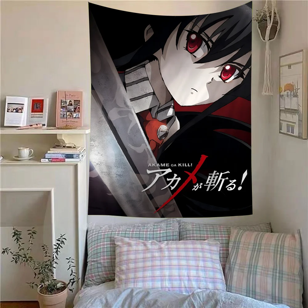 

Japanese Classic Anime Akame Ga KIL DIY Wall Tapestry Hanging Tarot Hippie Wall Rugs Dorm INS Home Decor