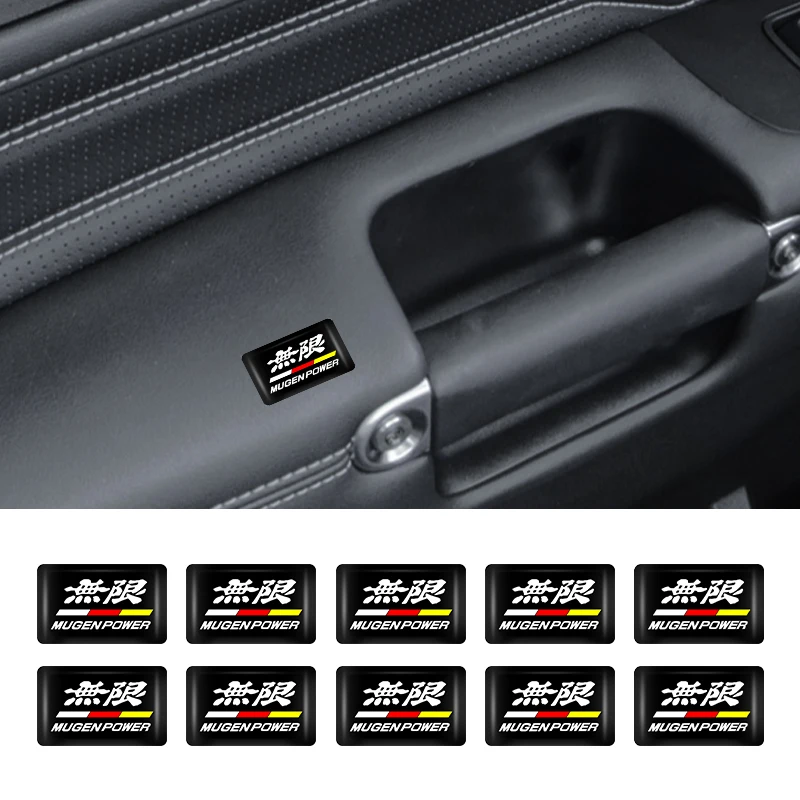 Car Logo Self-Adhesive Stickers Personalized Decorative Accessories For Honda Mugen Civic TYPE-R Accord Fit Jazz CRV BRV HRV
