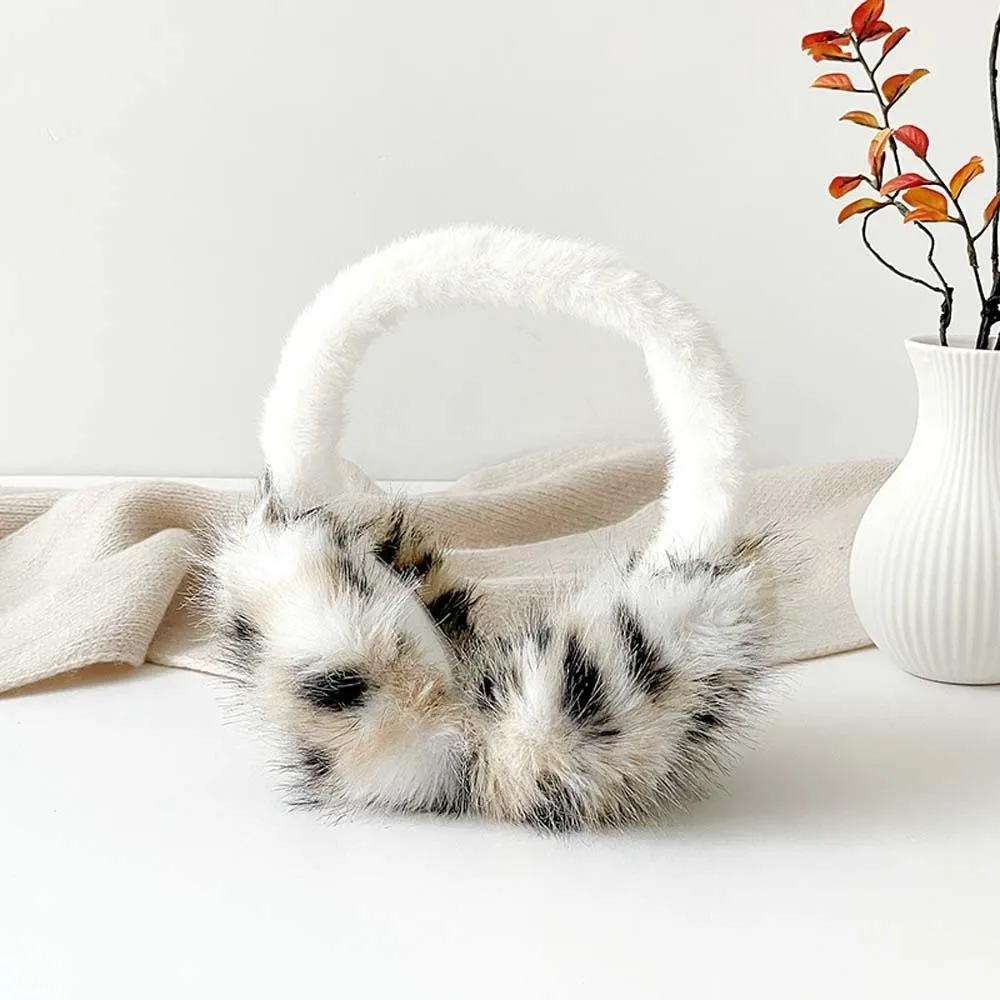 موضة يندبروف ليوبارد طباعة غطاء للأذنين لينة طوي غطاء للأذن البوليستر الكورية نمط الشتاء رشاقته إيرفلاب الشتاء في الهواء الطلق