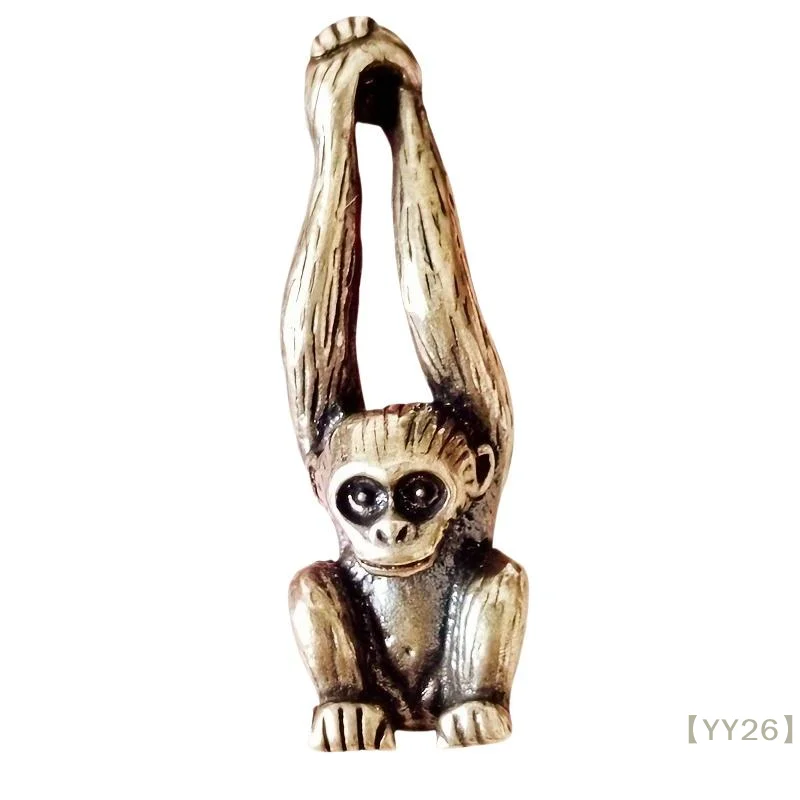 【YY26】Vintage Alloy Monkey Ornament Hanging Charm Mini Figurine Craft Pendant for Keychain, Jewelry Making & Home Decor