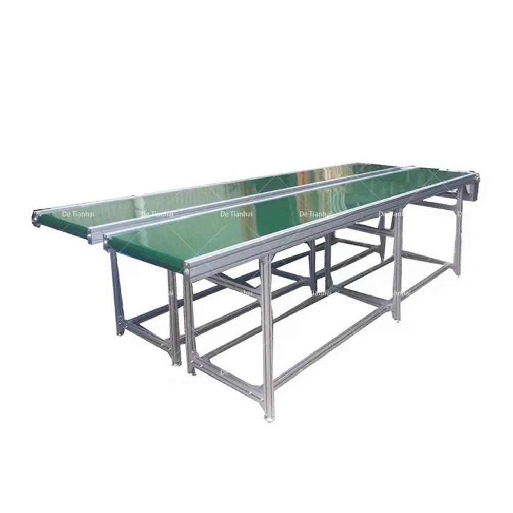 

Factory Direct Sales New Customizable Industrial Small Speed Motor PVC Belt Conveyor System Anti-Bacterial Adjustable Speed