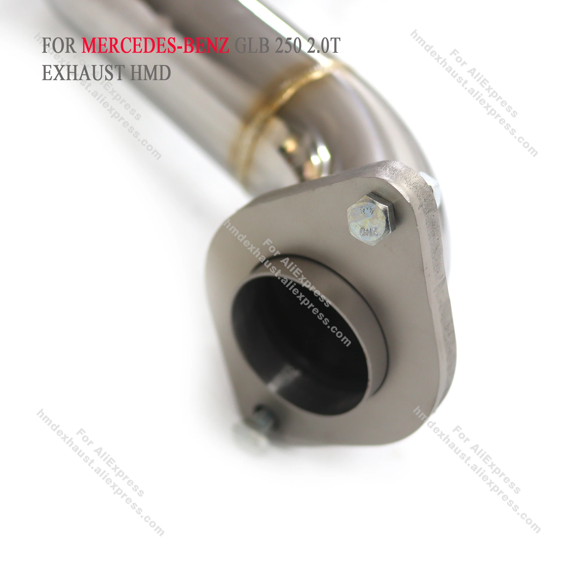 Tubo de escape personalizável para mercedes benz lb 250 2.0t, sistema de escape de aço inoxidável, proteção térmica, alto fluxo, desempenho hmd