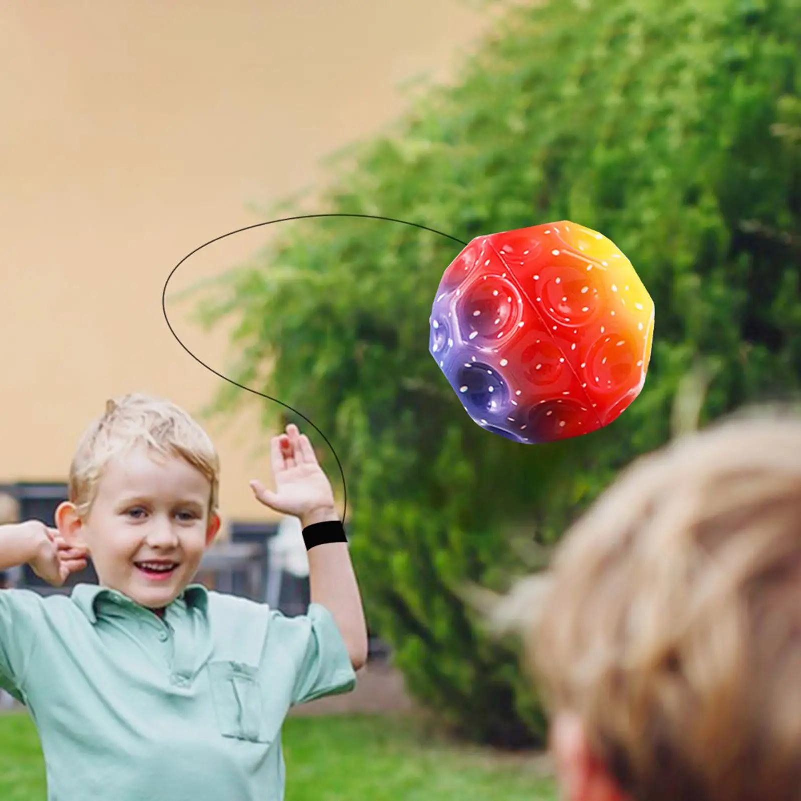 

Outdoor Sports Rebound Balls with Wristband Exercises Hand Throw Back Ball Wrist String Bounce Ball Elastic Wristband Toy