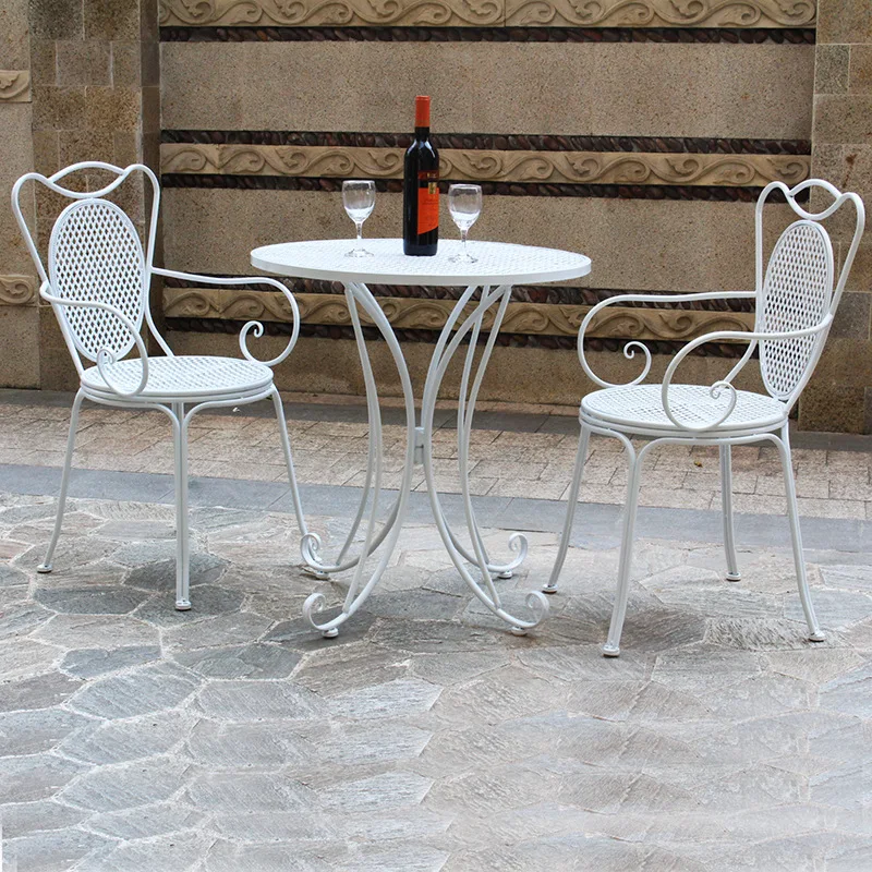 Outdoor tables and chairs wrought iron courtyard outdoor tables and chairs