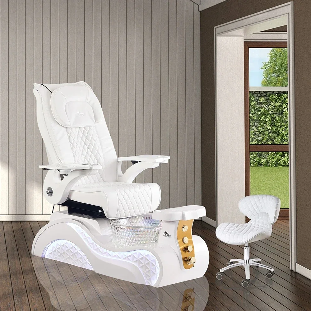 Equipo reclinable eléctrico Muebles de salón de belleza Masaje Nail Spa Silla de pedicura