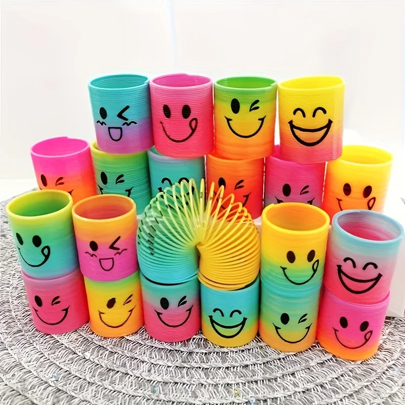 12/24/36 Stück Regenbogen-Spiralspielzeug Slinky Coil Fidget Toy Kindergeburtstag Party-Geschenk Geschenktüten-Füller Stressabbau-Spielzeug – Detail 2