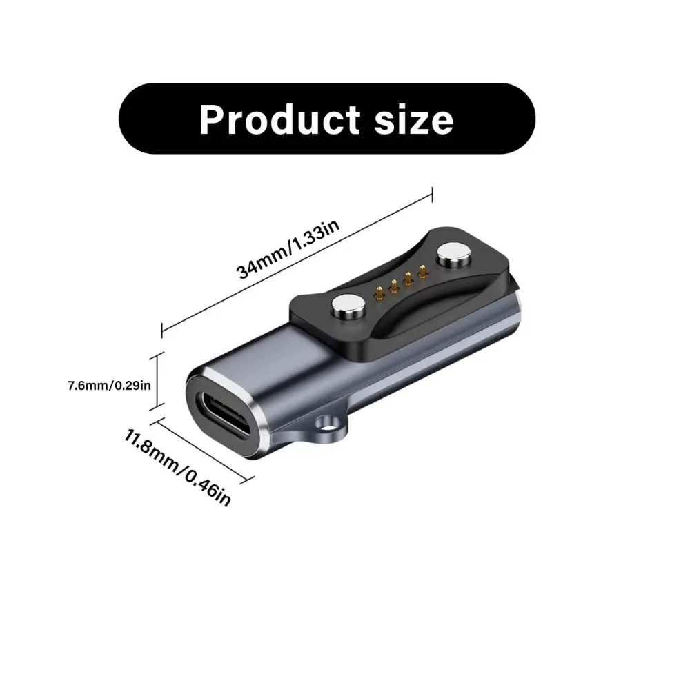 Portable 5W USB-C Charging Adapter for Polar Pacer/Ignite 3/Vantage V3/Vantage M3/Grit X2 Pro Watch Magnetic Charger,Flat Shape - view 6