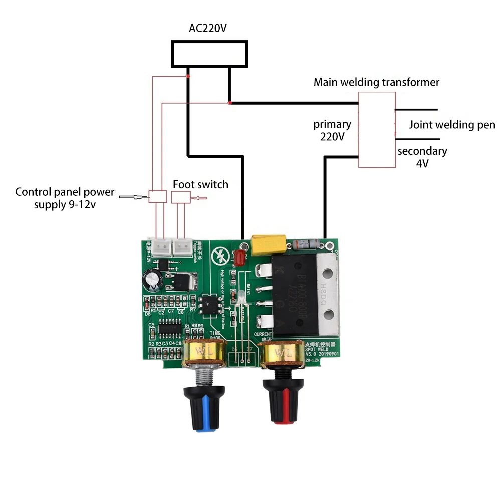 41A/100A Spot Welding Machine Control Board Welder Controller Board Time Current Welding Equipment