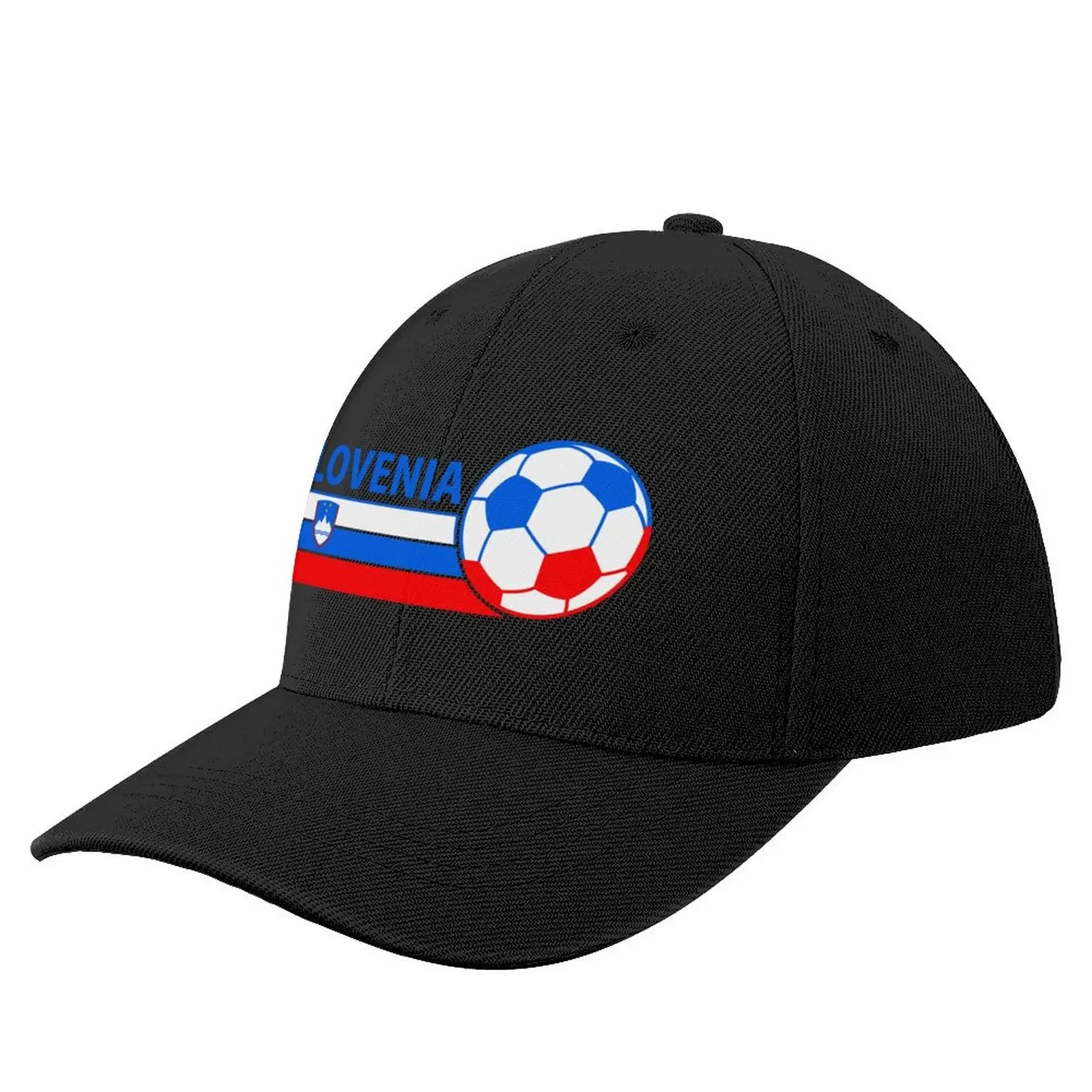 

Vintage Slovenia Soccer Team Slovenia flag and Soccer Ball Baseball Cap Golf Wear Visor beach hat Men Golf Wear Women's
