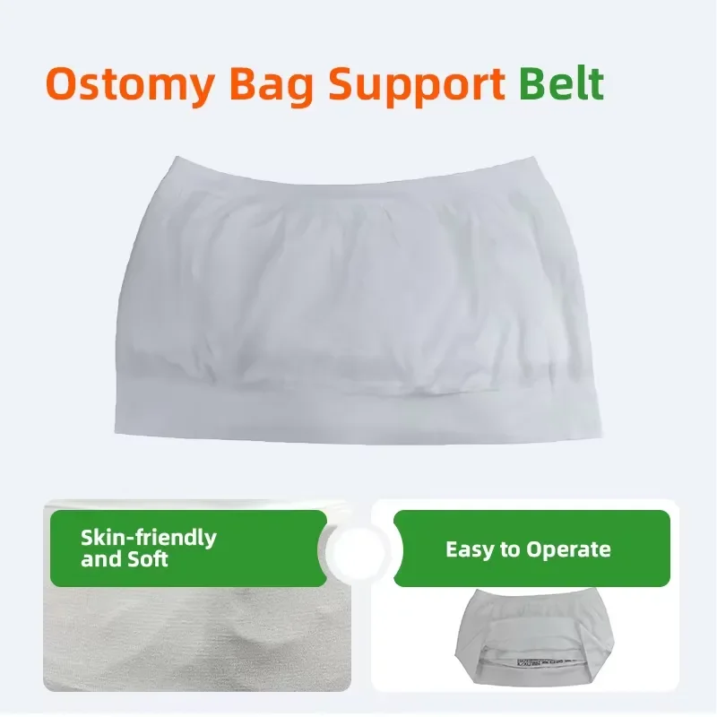 AP01 for Soft Elastic Ostomy Abdominal Support Belt 3 Color Options White Reduce Irritation for Stoma Patients