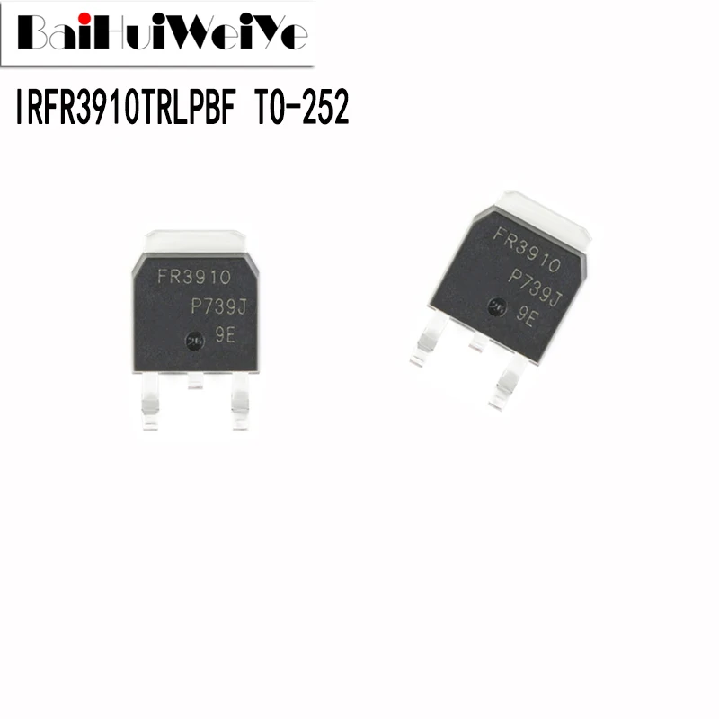 10PCS IRFR3910 FR3910 IRFR3910TR IRFR3910TRLPBF TO-252 SMD TO252 FET MOSFET 16A/ 100V New Original Good Quality Chipset