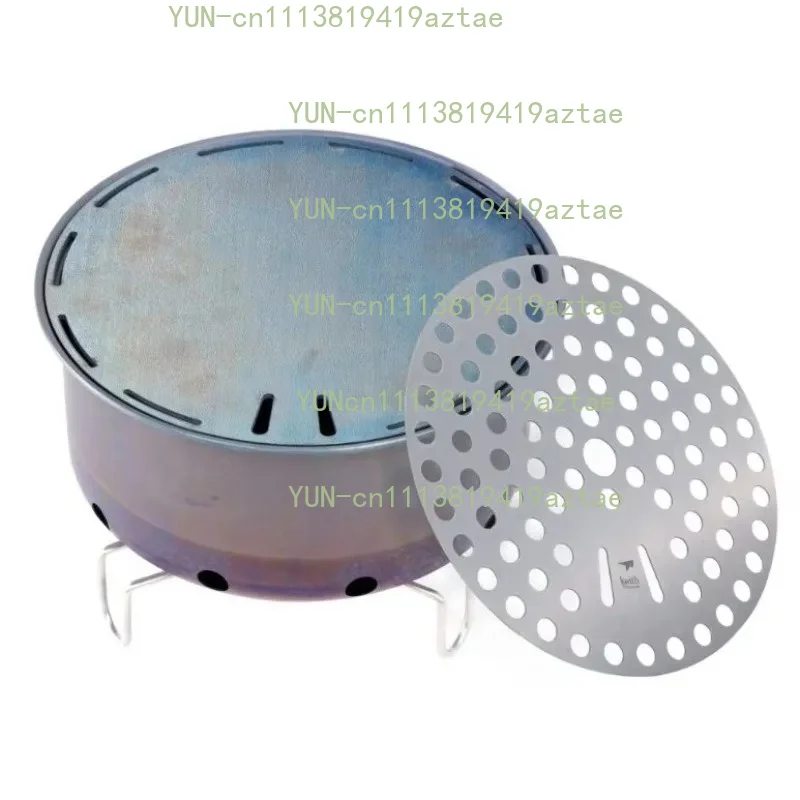 Titanium BBQ Grill Mesh with Folding Legs Outdoor Camping Picnic Ultra Light BBQ Charcoal Grill
