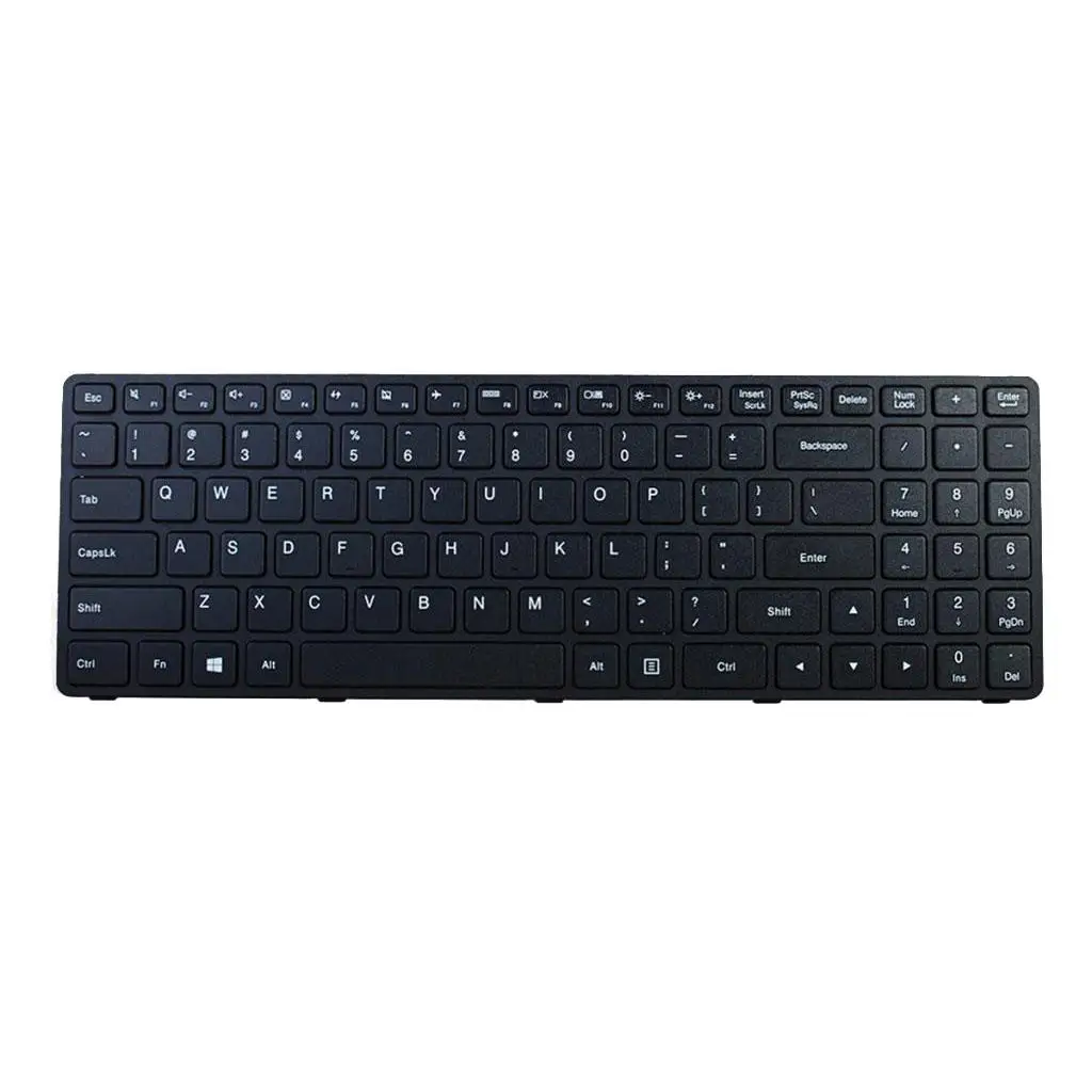 Replacement Laptop Keyboard Slim Full Size Design QWERTY Notebook Keyboard High Quality Black for Lenovo Ideapad 100 15IBD