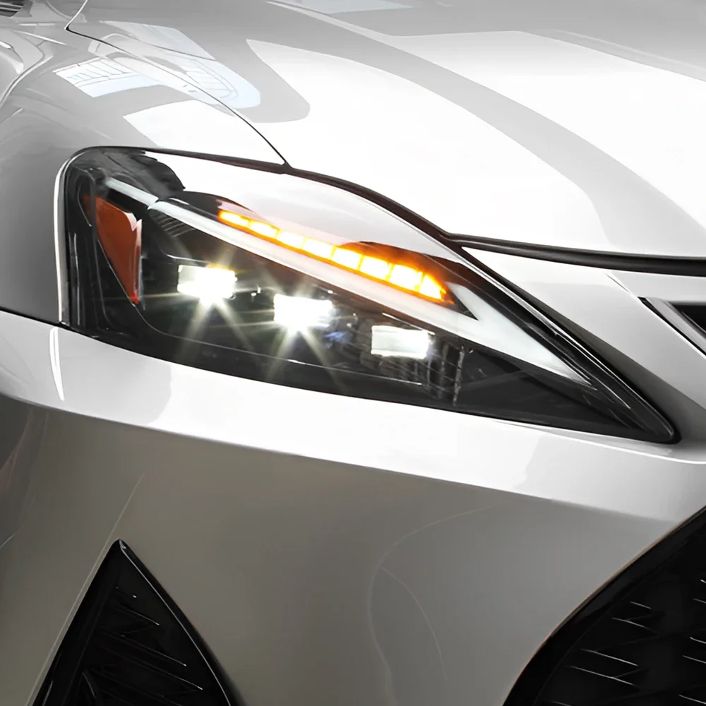 

Автоматическая фара в сборе для Lexus IS200 IS220 IS250 IS250C IS300H 2006-2012, автомобильная передняя лампа, светодиодная три линзы проектора, аксессуары