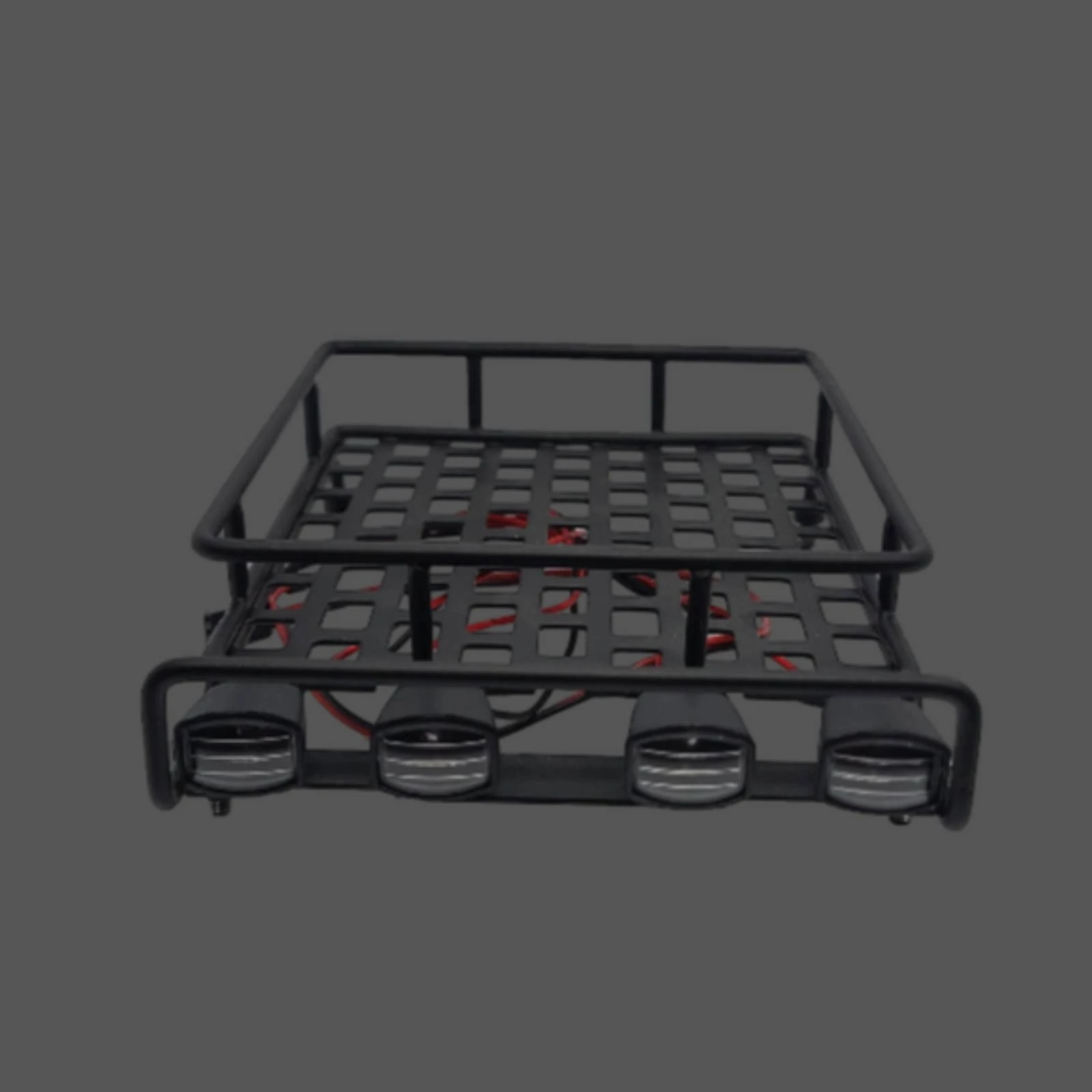 RC Roof Rack with Lights Bright RC Car Roof Rack Accessory Rugged Easy to Install for Hobbyists, Trail Rigs