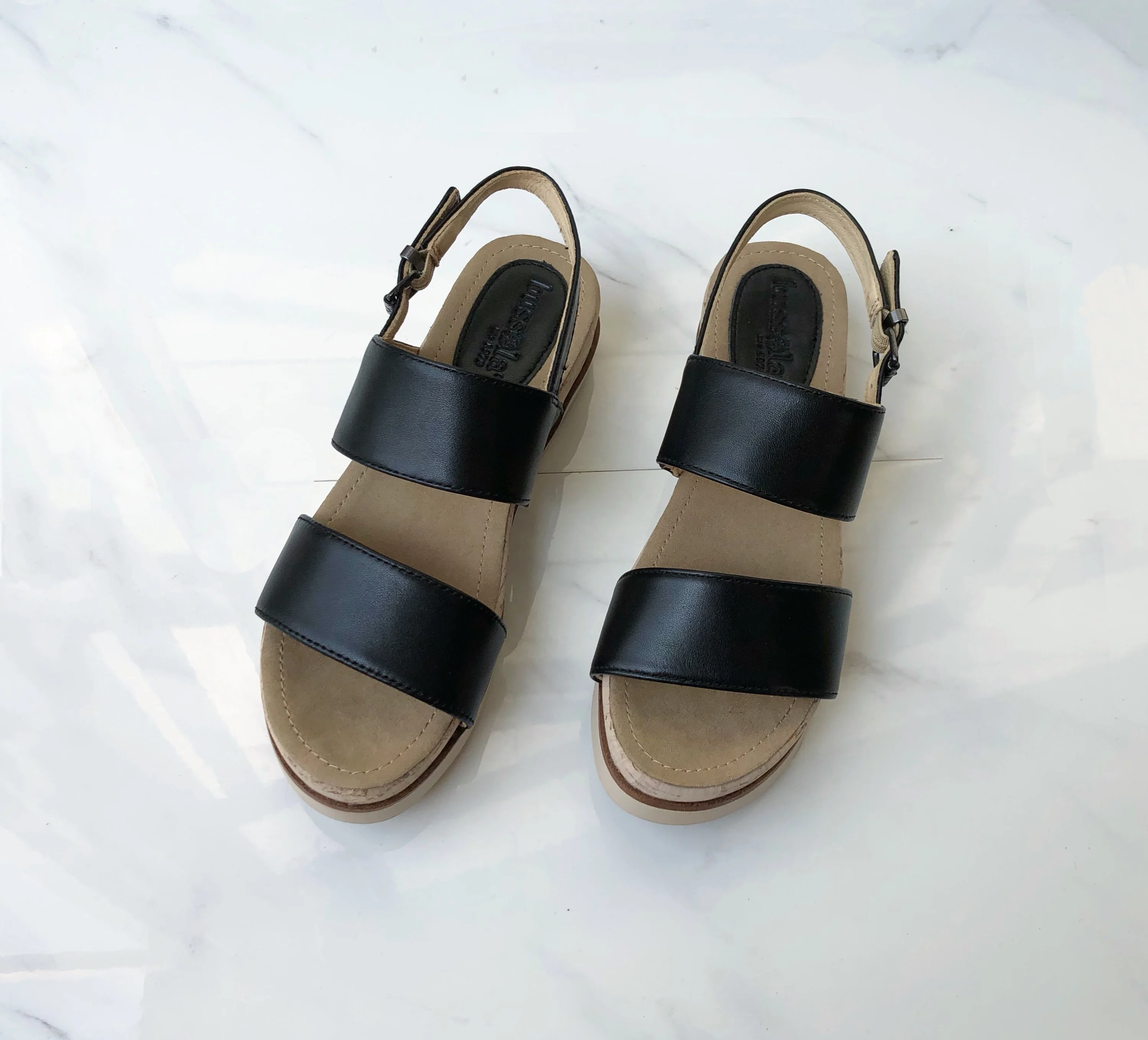

Summer Women's Sandals Full Leather Thick Heel Comfortable Open Toe Fashionable Flat Heel Buckle Strap Casual Shoes