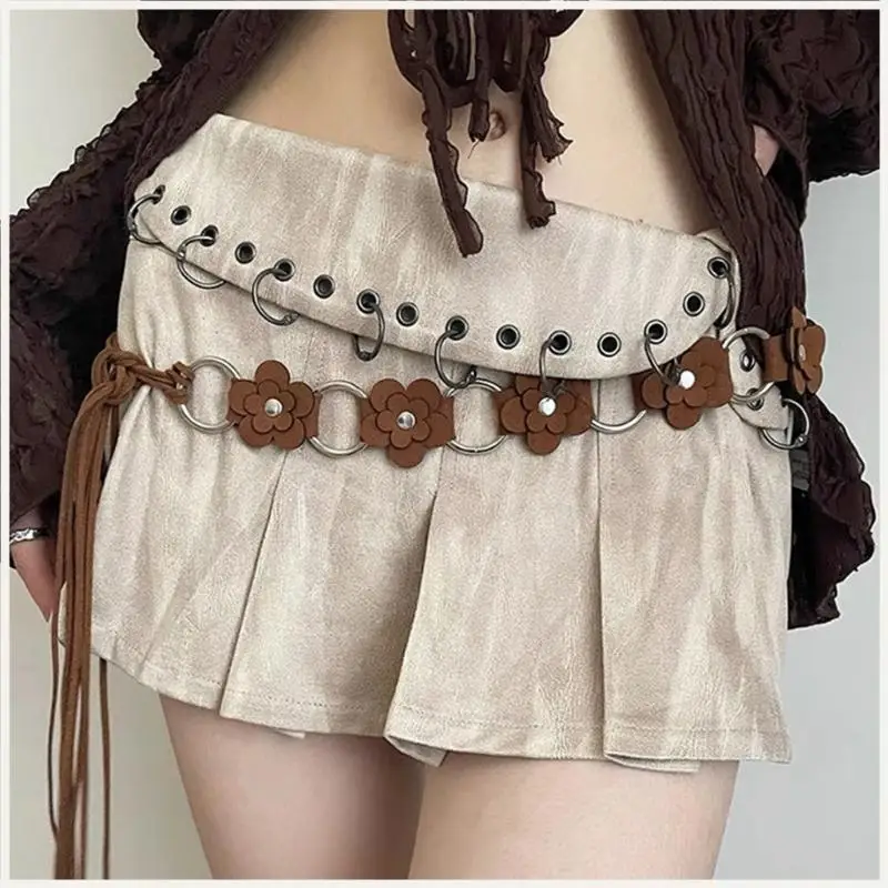 Cinto contas tecido cintura sexy com contas conchas flor para meninas senhoras