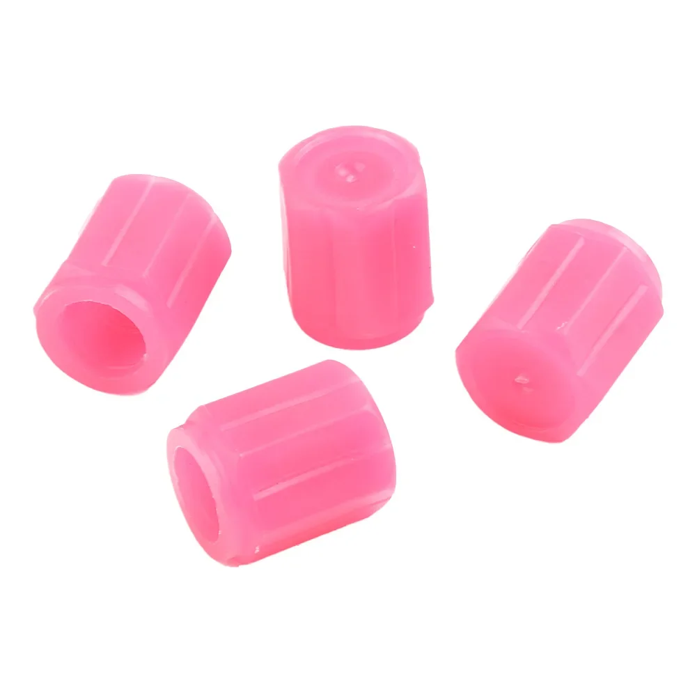 Car Tire Tire Valve Valve Covers Car Tire Pink 4Pcs Valve Covers Fluorescent Car Tire Valve Covers Fluorescent